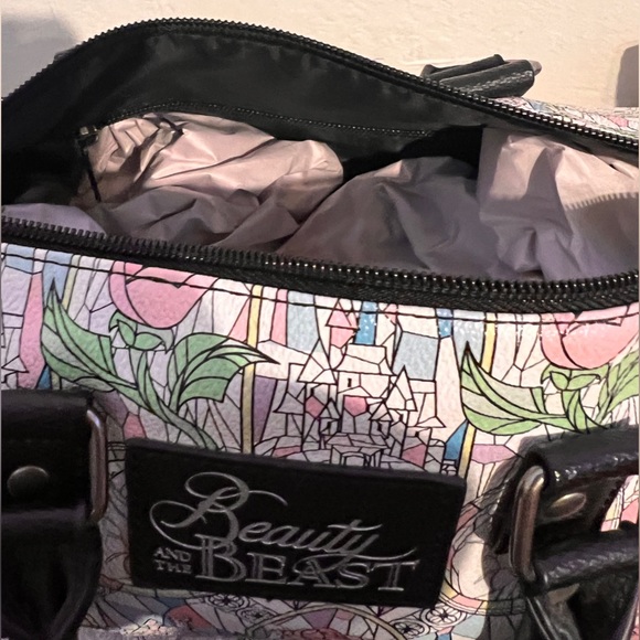 Loungefly Disney Beauty And The Beast Stained Glass Barrel Bag - Picture 4 of 4